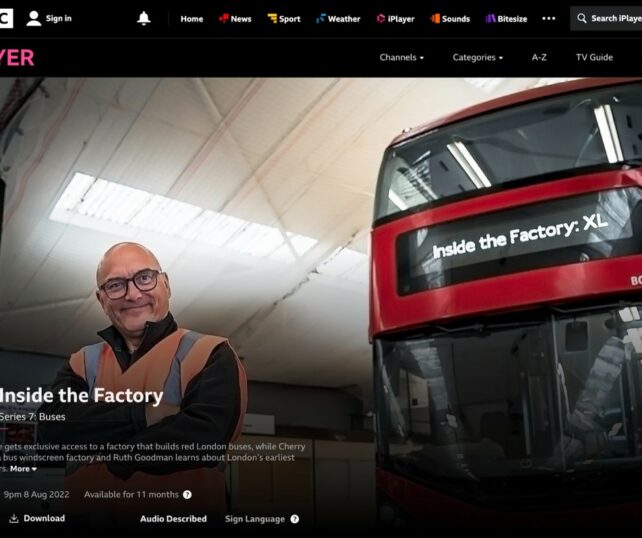 Inside The Factory XL on BBC iPLAYER